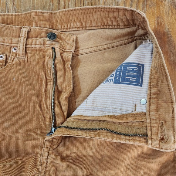 Gap Cigarette High Rise Brown Corduroy Pants Size‎ 28 6 Tall Cotton Spandex - Picture 9 of 12